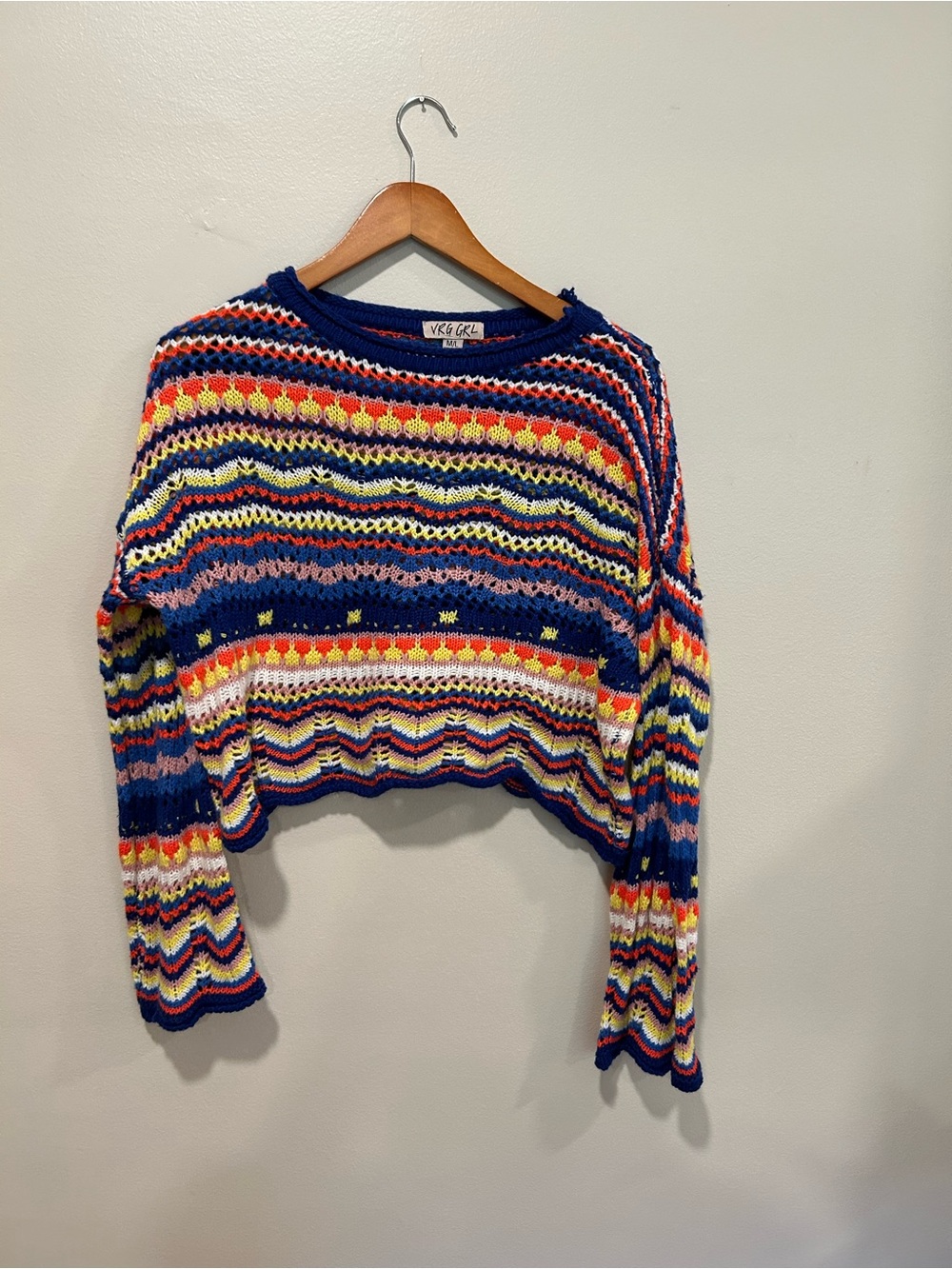 Multicolor Crop Sweater - VRG GRL